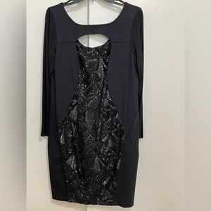 Plus Size Black Sequin Dress